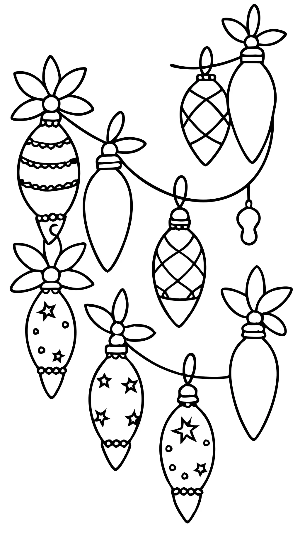 christmas lights coloring pages